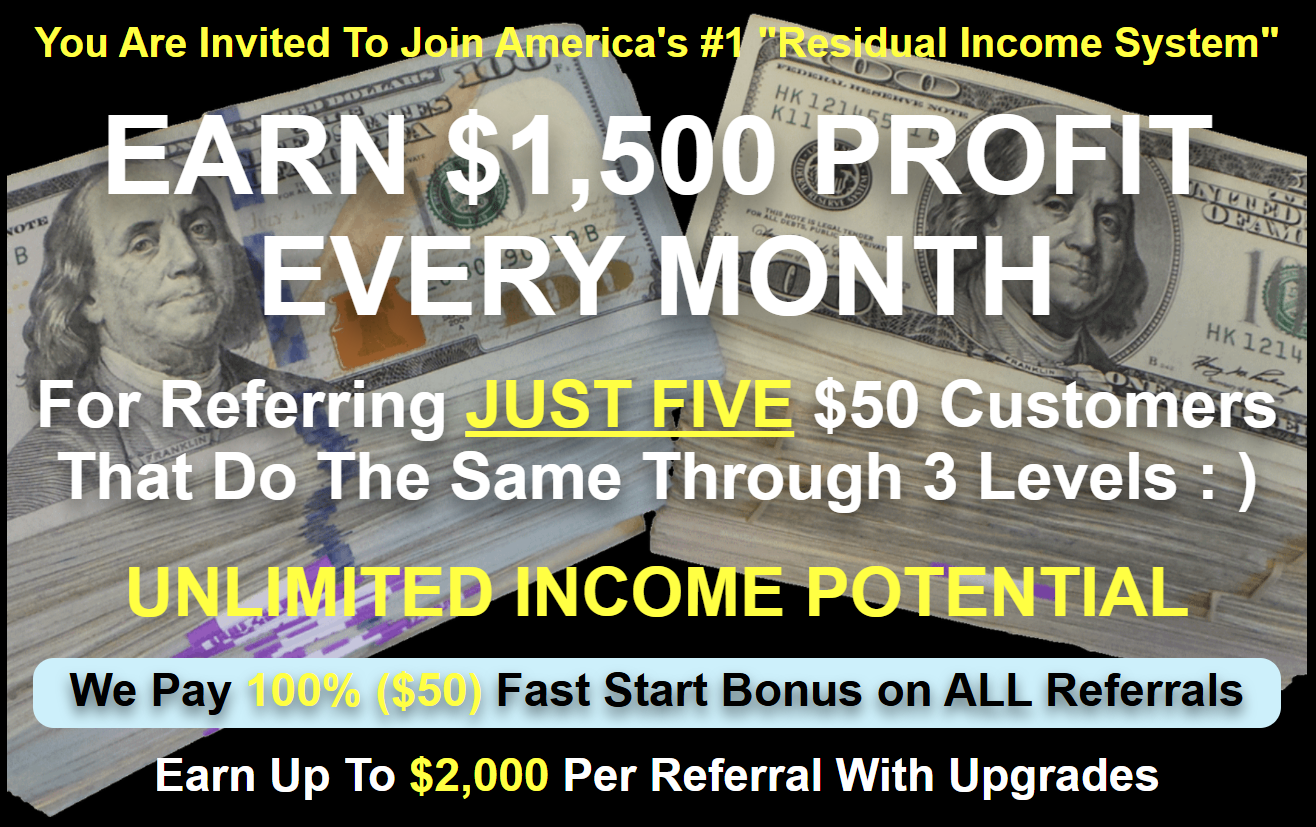 We Now Pay 100% ($50) Fast Start Bonus on ALL Referrals
